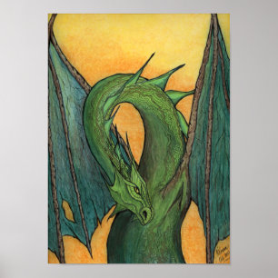 Green Dragon Poster