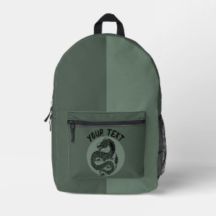 Green Dragon Print Cut Nähtasche Bedruckter Rucksack