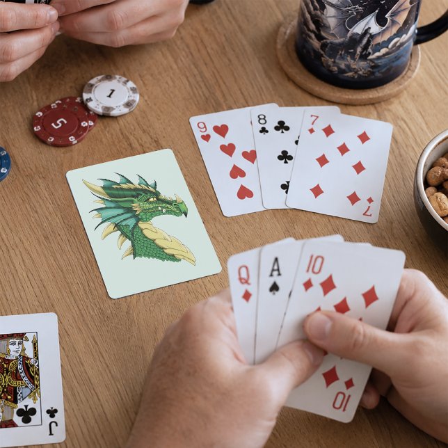 Green Dragon Profil Spielkarten (Von Creator hochgeladen)