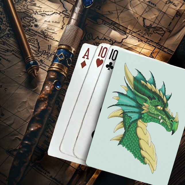 Green Dragon Profil Spielkarten (Von Creator hochgeladen)