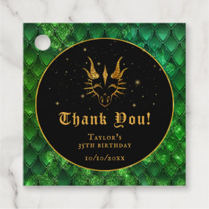 Green Dragon Scales Gold Geburtstag Vielen Dank Geschenkanhänger