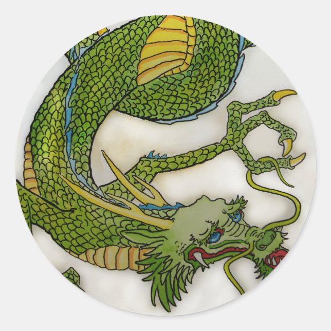 Green Dragon Sticker (Vorderseite)