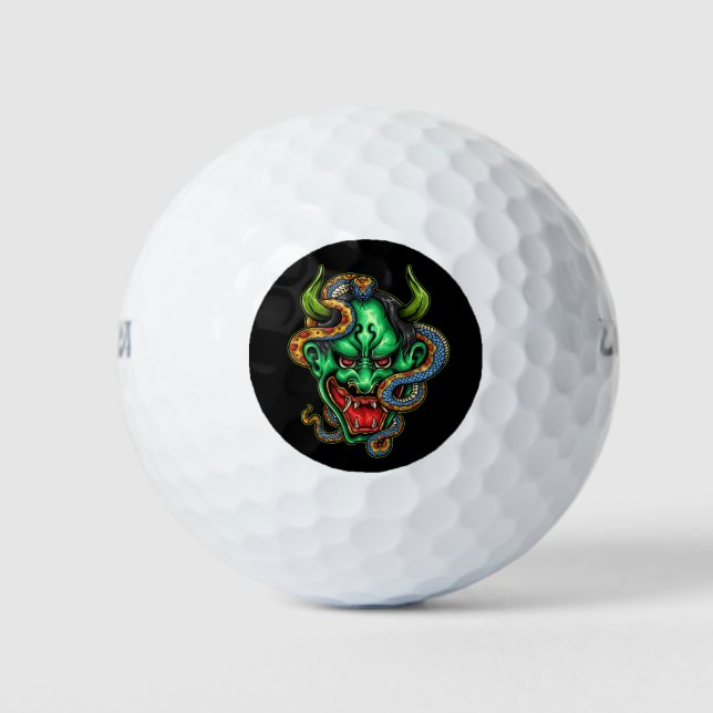 Green Dragon Tattoo Golfball (Vorderseite)