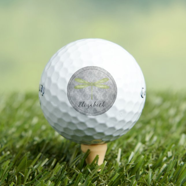Green Dragonfly Damask Golfball (Insitu T-Shirt)