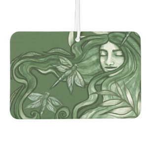 Green Dragonfly Goddess Art Dragonflies Autolufterfrischer
