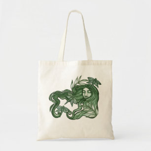 Green Dragonfly Goddess Art Dragonflies Tragetasche