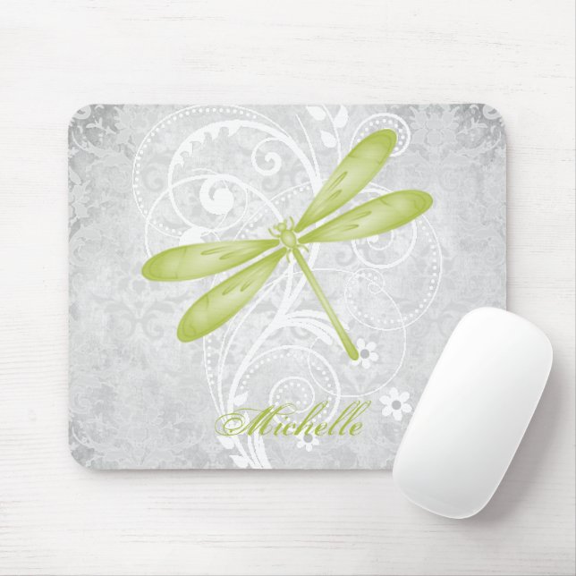 Green Dragonfly Personalisiert Mousepad (Mit Mouse)