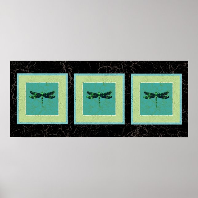 Green Dragonfly Poster (Vorne)