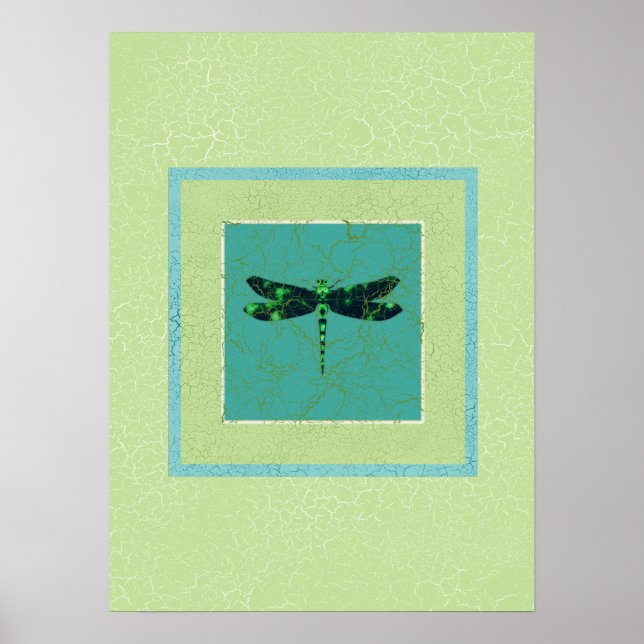 Green Dragonfly Poster (Vorne)
