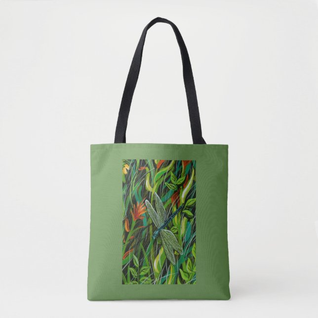 Green Dragonfly Tote Bag (Vorderseite)