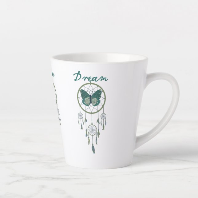 Green Dream Catcher & Butterfly Milchtasse (Rechts)