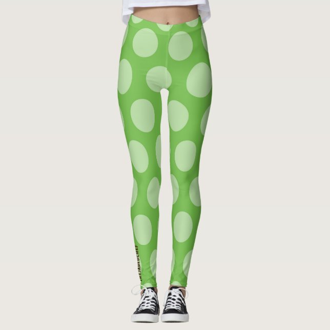 Green Dream Large Polka Dot Leggings (Vorderseite)