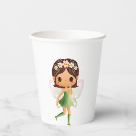 Green Dress Fairy Pappbecher