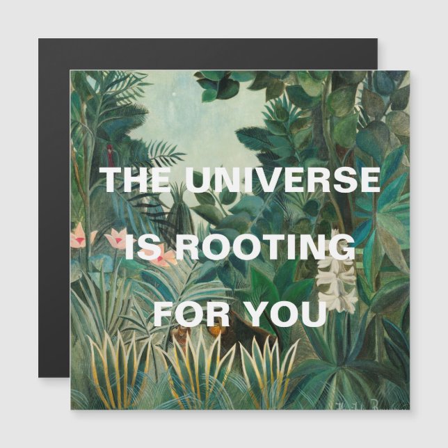 Green Dschungel Painting Universe ist Rooting Magn Magnetkarte (Vorne/Hinten)