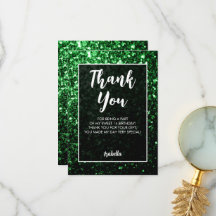 Green dunkle Glitzern Sweet 16 elegante Schrift