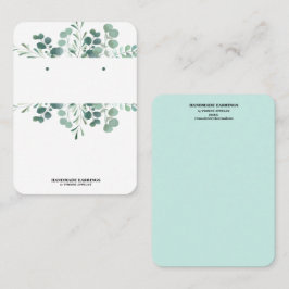 Green Earring Display Business Card Visitenkarte