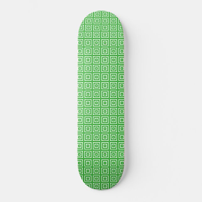 Green Echo Squares Skateboard (Vorderseite)