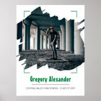Green Edgy Abstrakt Brushstroke Foto Abschluss
