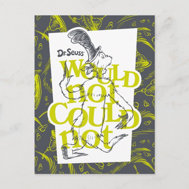 Green Eggs and Ham Would Not Could Postkarte (Vorderseite)