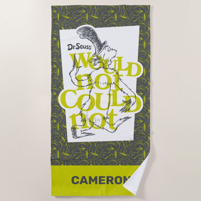 Green Eggs and Ham Would Not Could Strandtuch (Vorderseite)