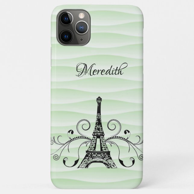 Green Eiffel Tower Blühe Case-Mate iPhone Hülle (Rückseite)