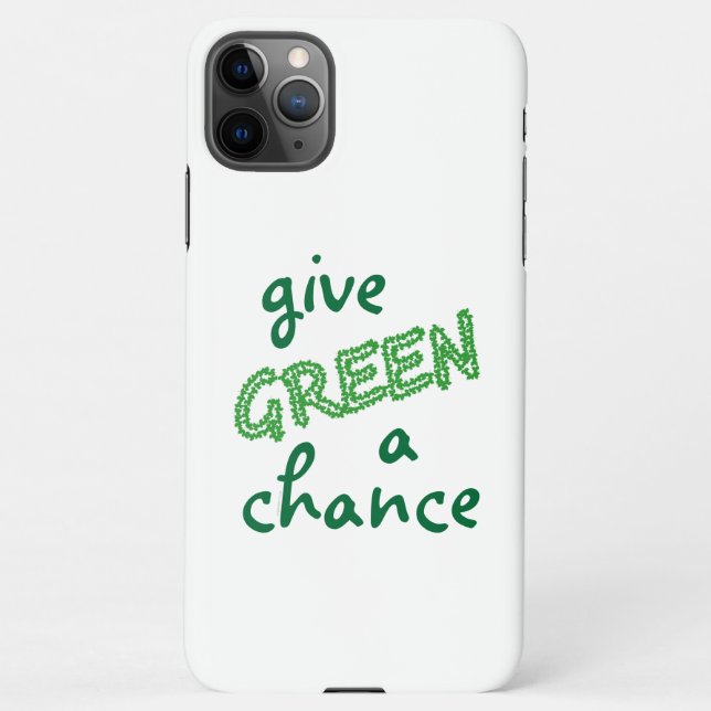 GREEN eine Chance geben iPhone Hülle (Rückseite)