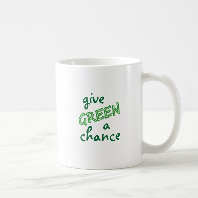 GREEN eine Chance geben Kaffeetasse (Rechts)