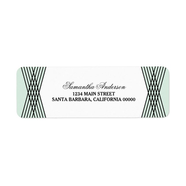 Green Elegant Deko Address Labels (Vorne)