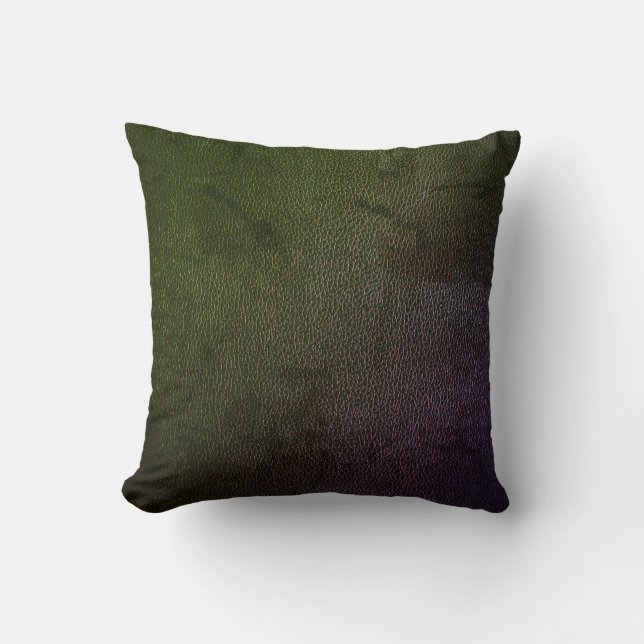 Green Elegant Leather Look Kissen (Vorderseite)