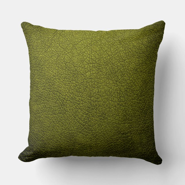 Green Elegant Leather Look Kissen (Vorderseite)