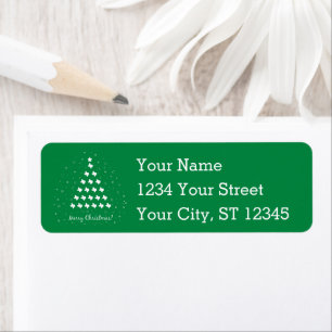 Green Elegant Texas Weihnachtsbaum-Label