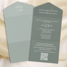 Green Elegant Wedding Qr Code UAWG