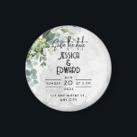 Green Elegant Wedding Watercolor Floral Minimal Magnet<br><div class="desc">Green elegant watercolor floral minimal design for an elegant wedding!</div>