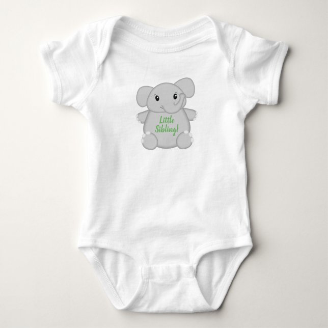 Green Elephant Baby Dusche Baby Strampler (Vorderseite)