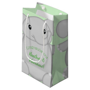 Green Elephant Baby Dusche Kleine Geschenktüte