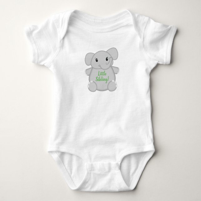 Green Elephant Baby Dusche Strampler (Vorderseite)