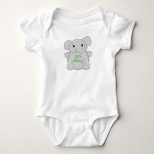 Green Elephant Baby Shower Baby Strampler