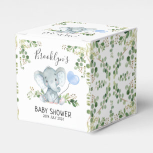 Green Elephant Balloon Baby Shower Fevor Box Geschenkschachtel