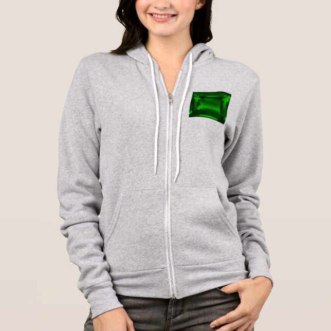 Green Emerald Gemstone Hoodie (Vorderseite)