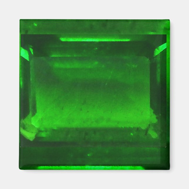 Green Emerald Gemstone Magnet (Vorne)