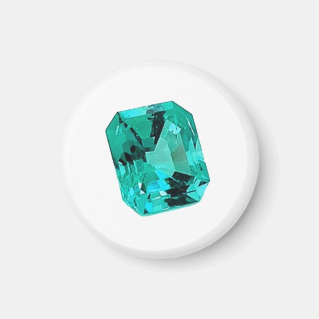 Green Emerald Gemstone Magnet (Vorne)