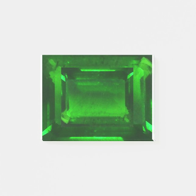 Green Emerald Gemstone Post-it Klebezettel (Vorderseite)