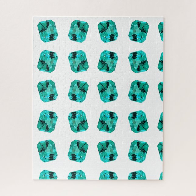 Green Emerald Gemstone Puzzle (Vertikal)