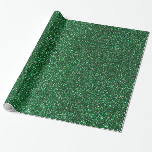 Green Emerald Glitzer Sparkle Glam Elegant Geschenkpapier