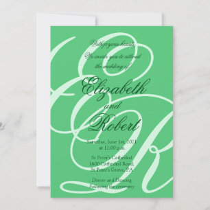 Green Emerald Wedding Einladung