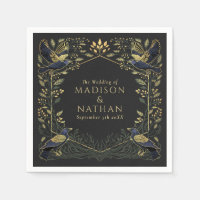 Green Enchanted Gothic Raven Floral Wedding