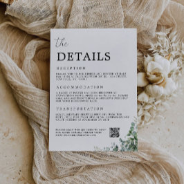 Green Enclosure Card - Die Details Hochzeit Einladung