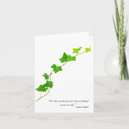 Green English Ivy Vine Beileid Vielen Dank Dankeskarte