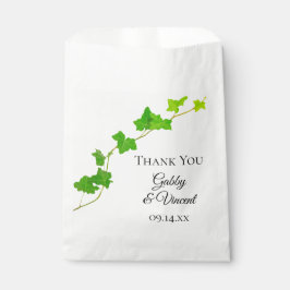 Green English Ivy Vine Foliage Wedding Geschenktütchen