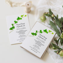 Green English Ivy Vine Wedding Einladung